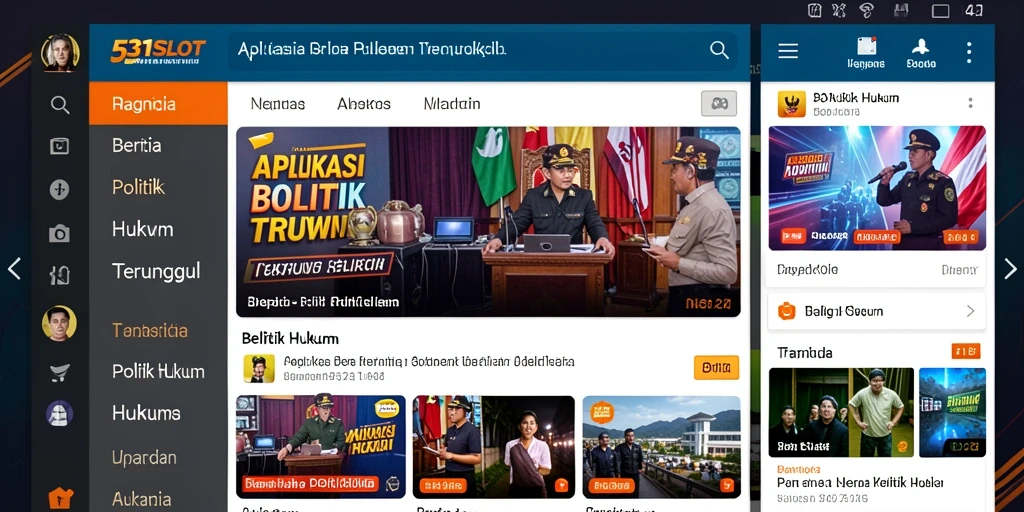 Tampilan antarmuka aplikasi 531SLOT yang informatif dan mudah digunakan.