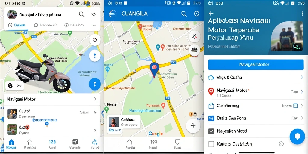 Antarmuka CUANGILA yang memudahkan navigasi motor.