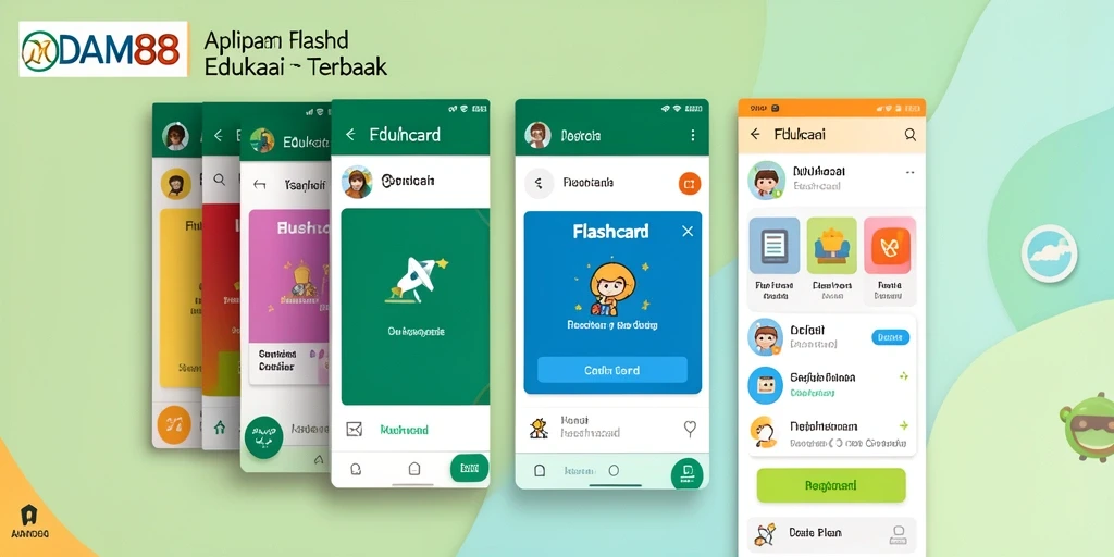 Antarmuka pengguna DAM88 dengan fitur Flashcard yang menarik.