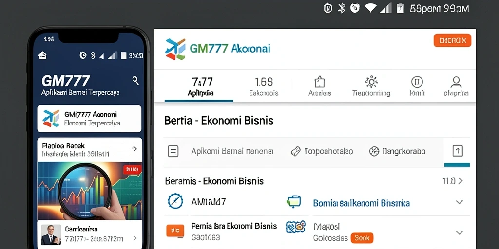 Antarmuka GM777 menampilkan berita ekonomi yang jelas dan terstruktur.