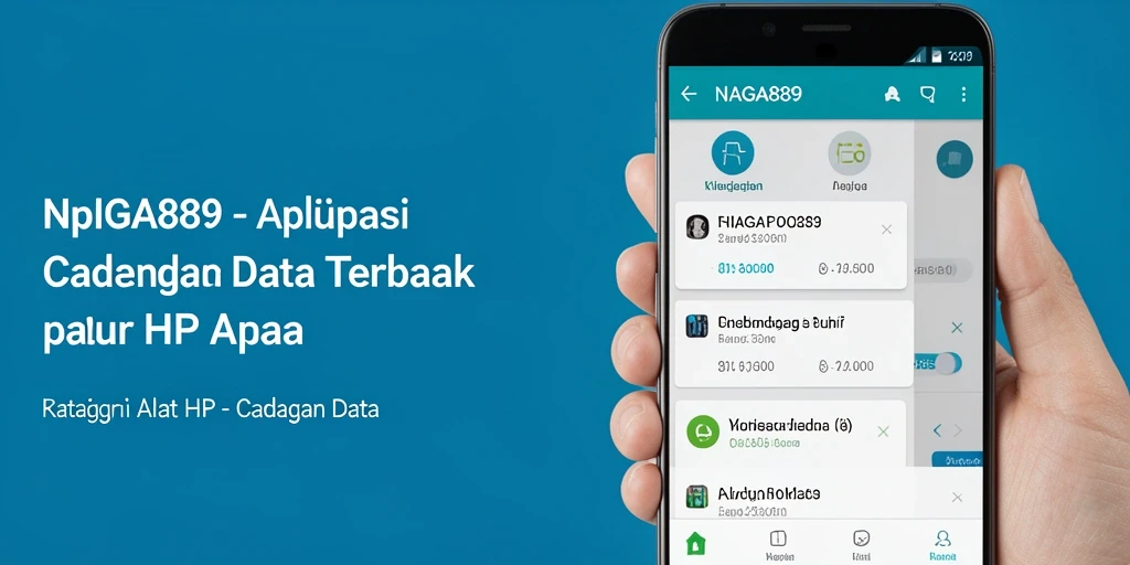 Screenshot antarmuka NAGA889 menunjukkan fitur cadangan data yang intuitif.