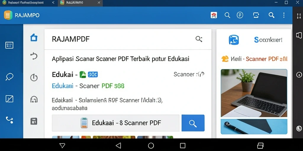 Antarmuka pengguna aplikasi RAJAMPO yang intuitif untuk pemindaian PDF.